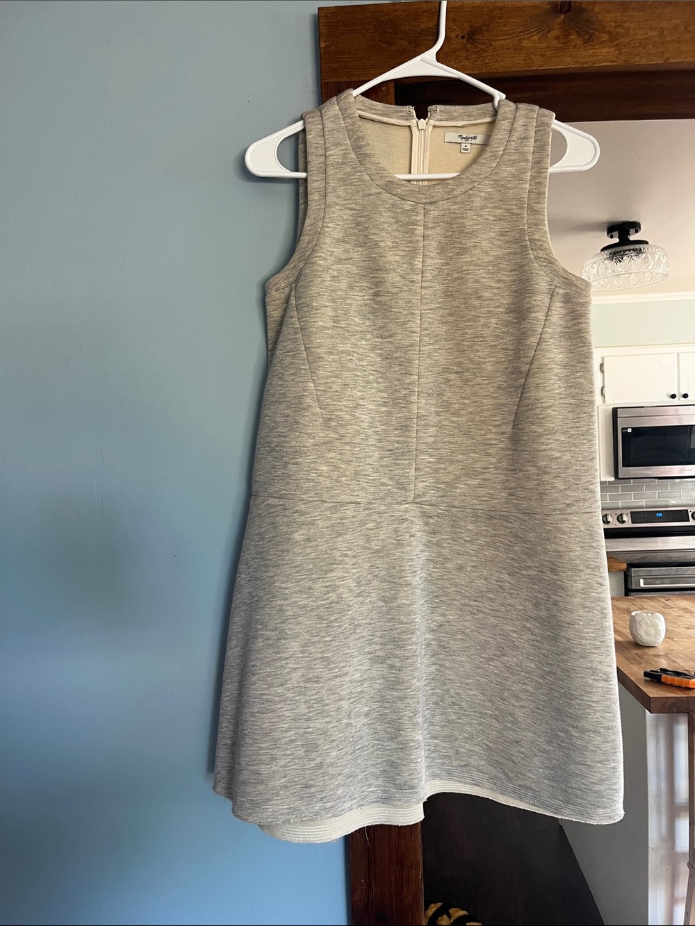 Madewell Light Heather Gray Sleeveless Shift Dress